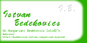 istvan bedekovics business card